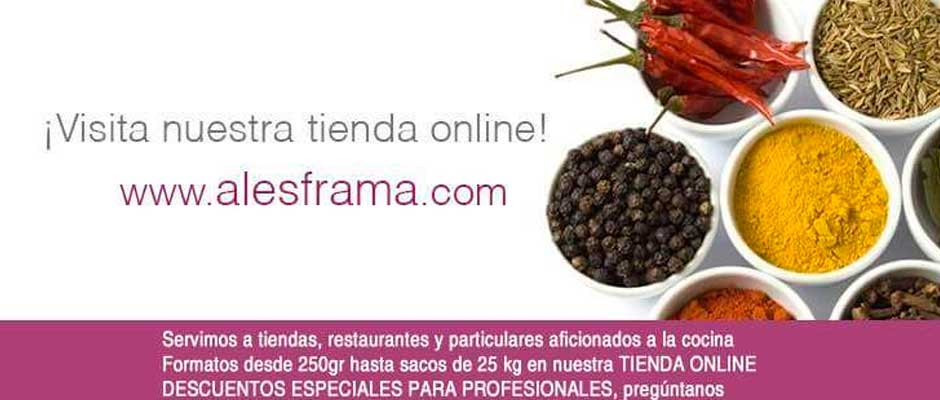 Alesframa Gran variedad de especias, condimentos y Tés Hostelería Málaga