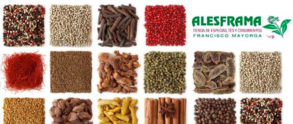 Alesframa Gran variedad de especias, condimentos y Tés Hostelería Málaga